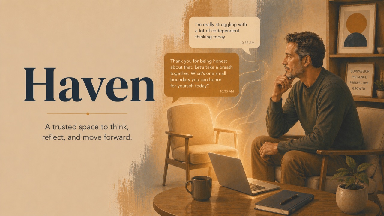 Haven — a trusted space to think, reflect, and move forward