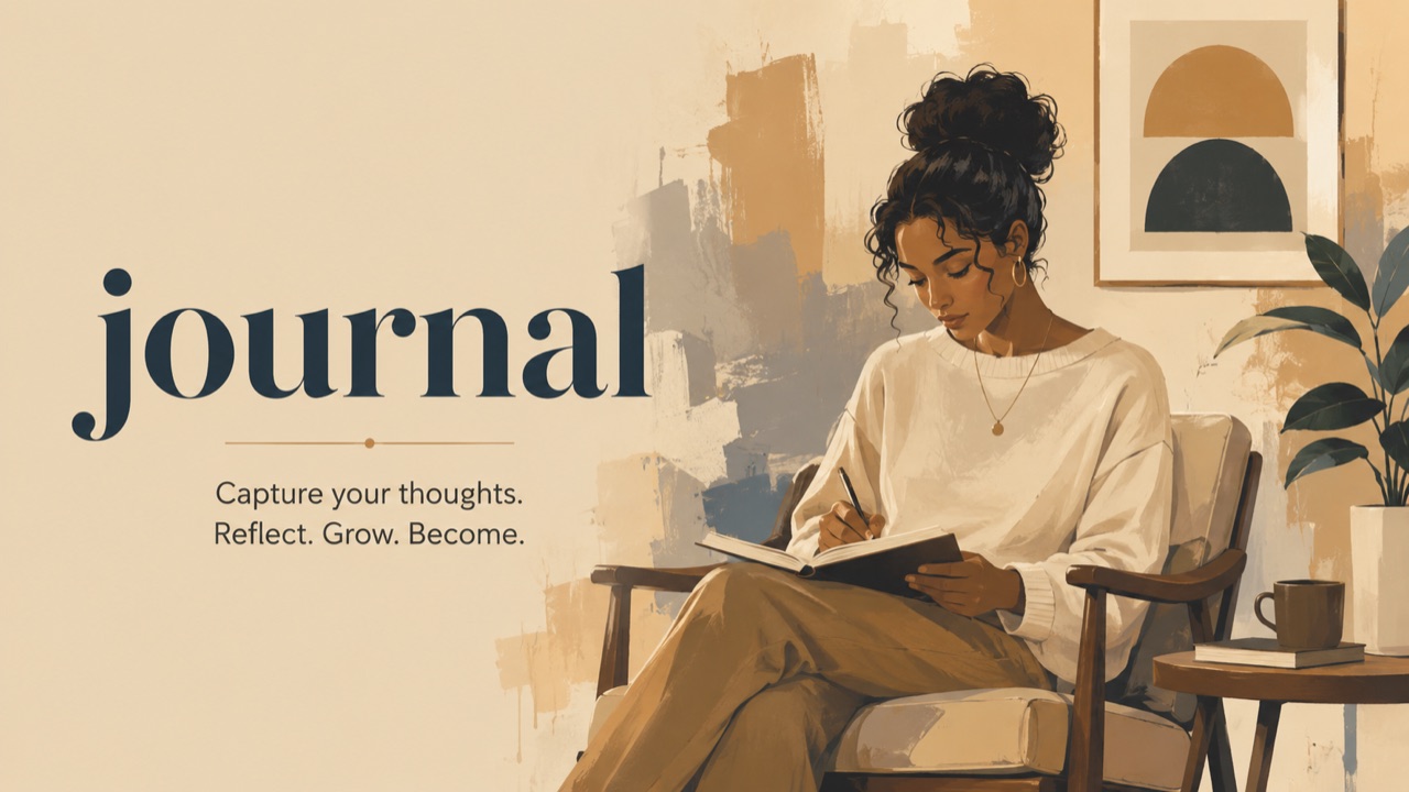 Journal — Capture your thoughts. Reflect. Grow. Become.