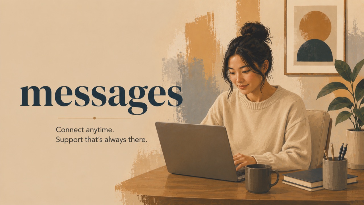 Messages — Connect anytime. Support that’s always there.